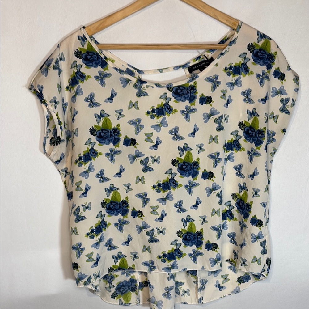 Floral Print Women's flowy sheer oversized Top
